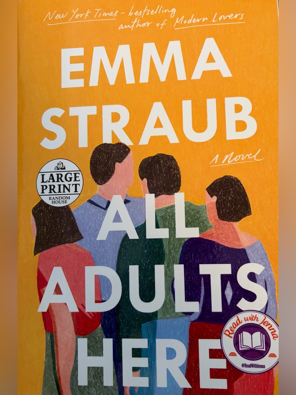 Paperback Book - All Adults Here by Emma Staub (large print)